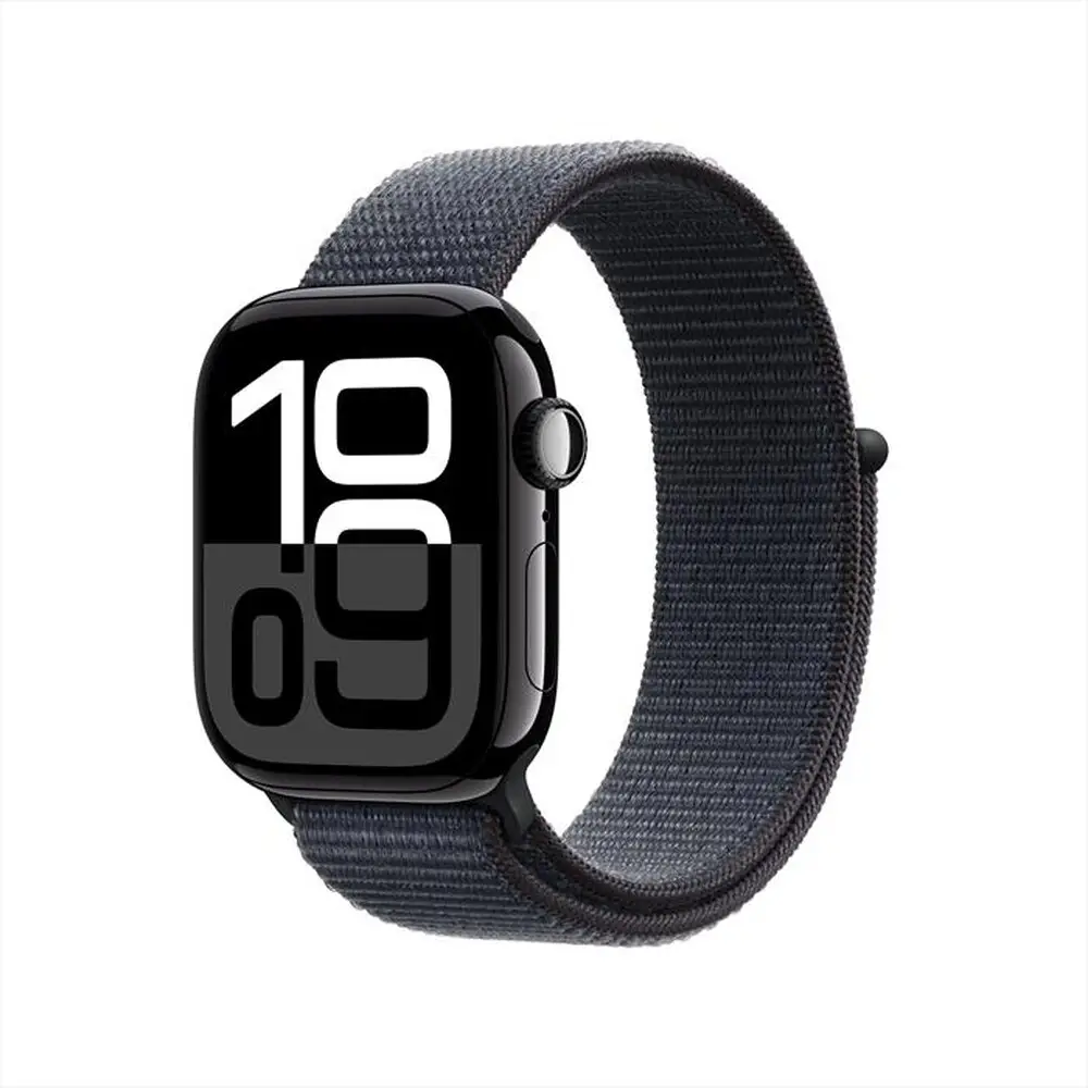 Apple Watch Series 10 GPS 42mm Jet Black Aluminium Case with Ink Sport Loop - EU