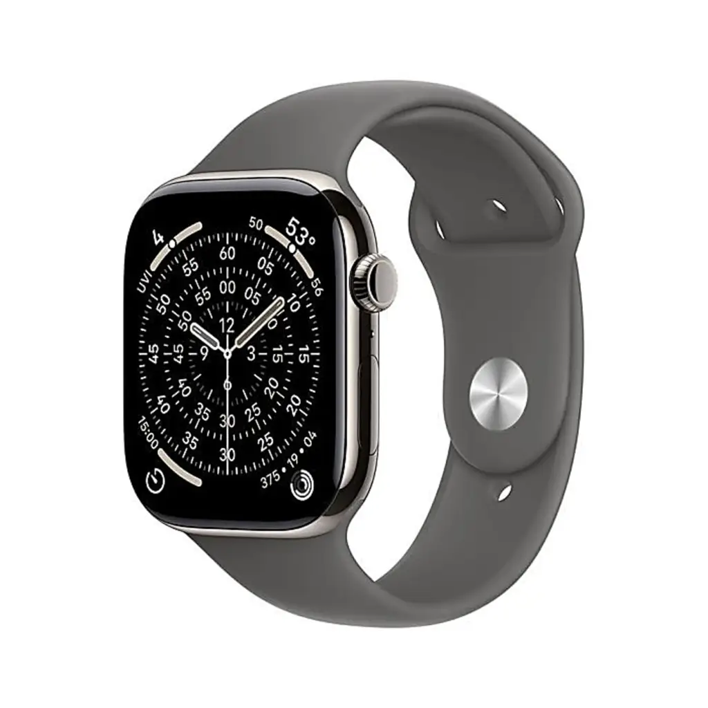 Apple Watch 11 Cellular 42mm Natural Titanium - Stone Gray Sport Band - S/M - EU